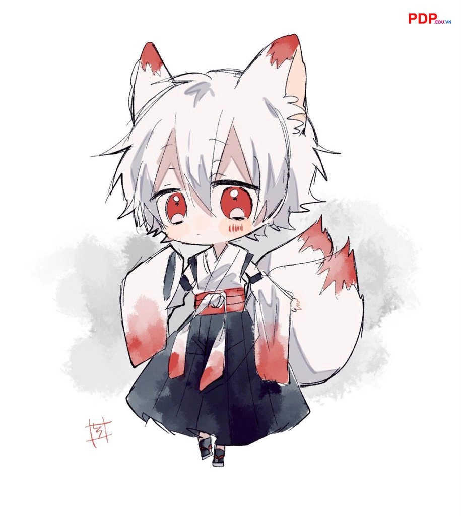 Ảnh anime cute nam chibi với biểu cảm ngộ nghĩnh