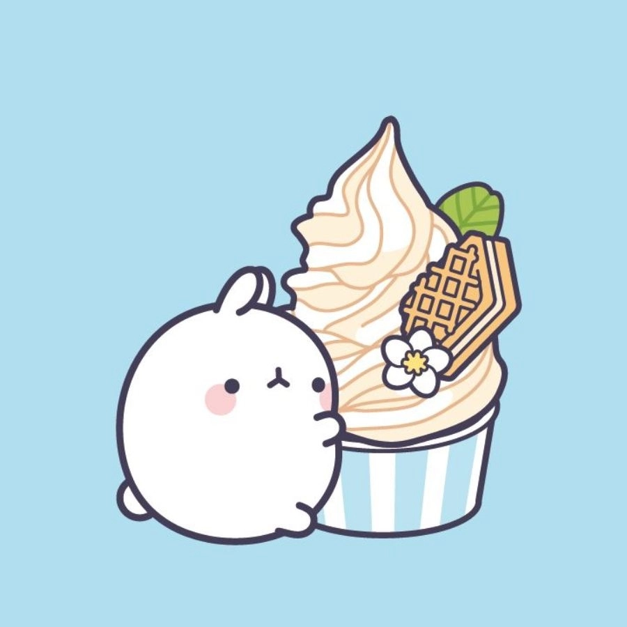 Ảnh nền cute màu xanh dương nhẹ nhàng, đáng yêu cho điện thoại