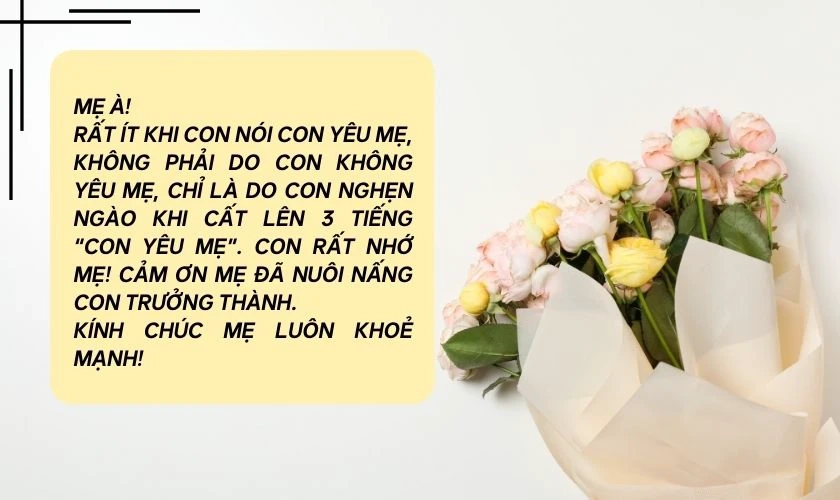 Gửi tặng mẹ thiệp chúc mừng 8/3, bày tỏ lòng biết ơn