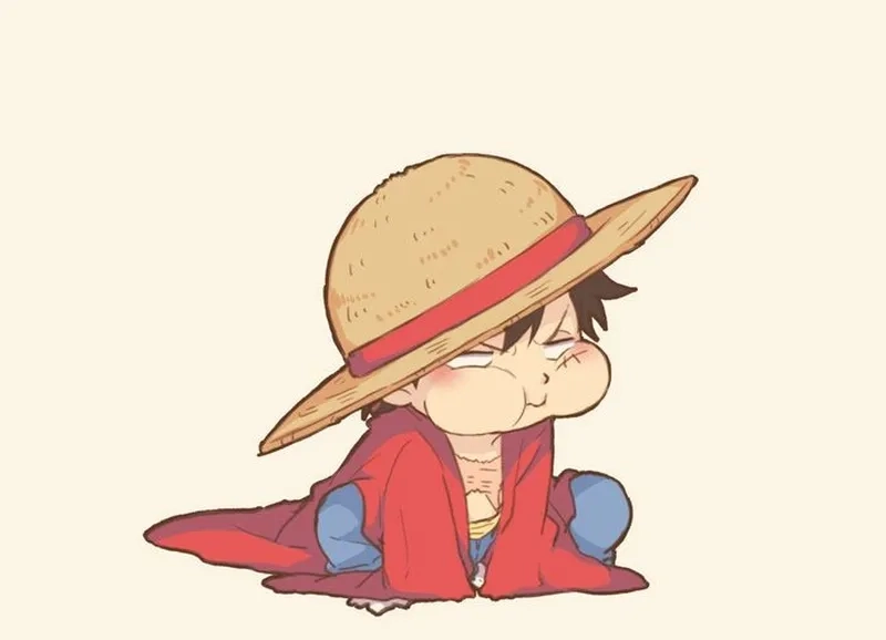 Hình nền Luffy chibi 4K cho máy tính, sắc nét đến từng chi tiết
