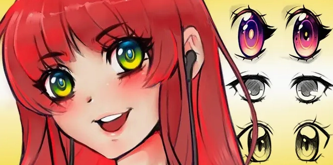 Hướng dẫn vẽ mắt anime chi tiết từng bước