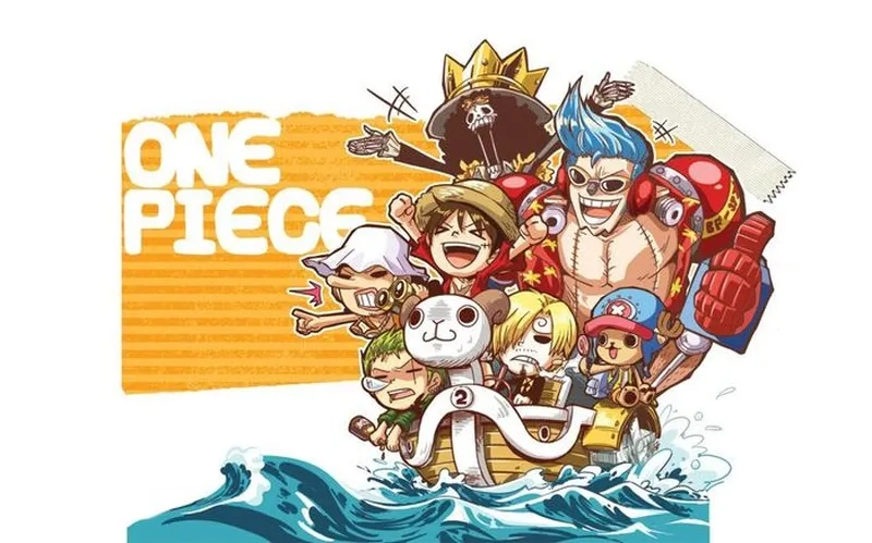 Luffy chibi cute, hình nền máy tính hoàn hảo cho fan cứng
