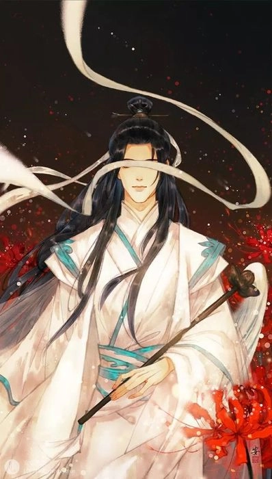 Nam cổ trang anime với ánh mắt sâu thẳm đầy bí ẩn