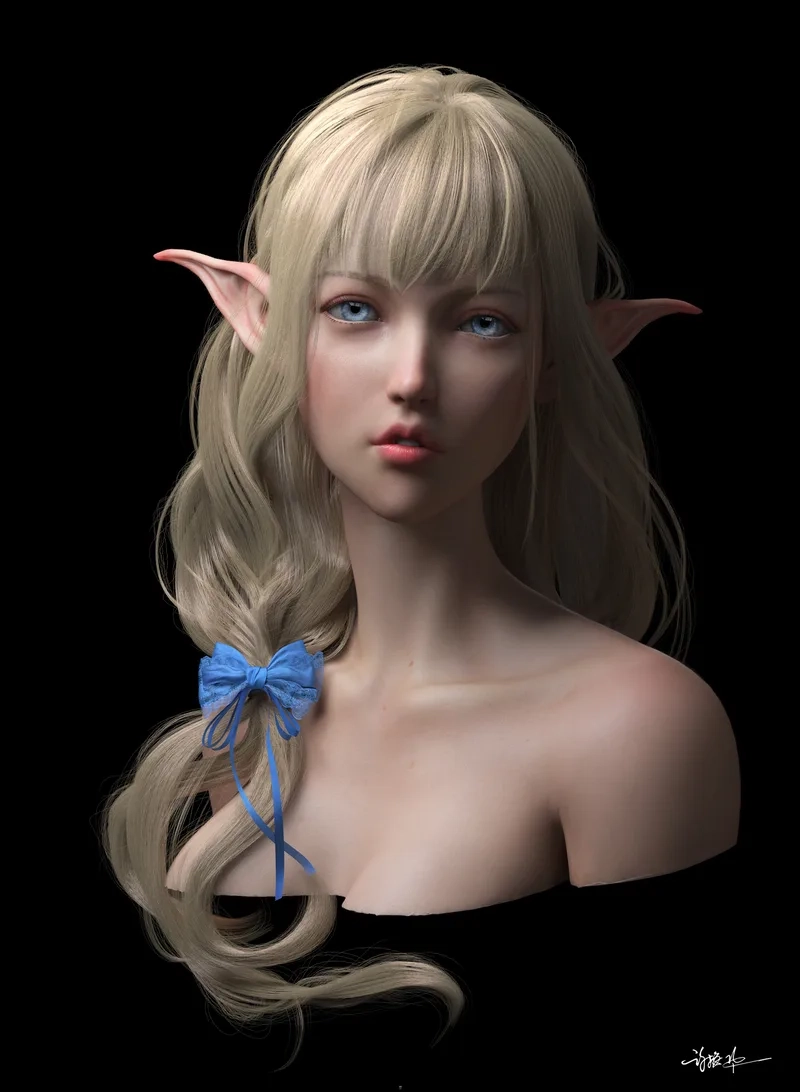 Sắc đẹp hoàn hảo hiện lên qua Ảnh 3D anime nữ lung linh