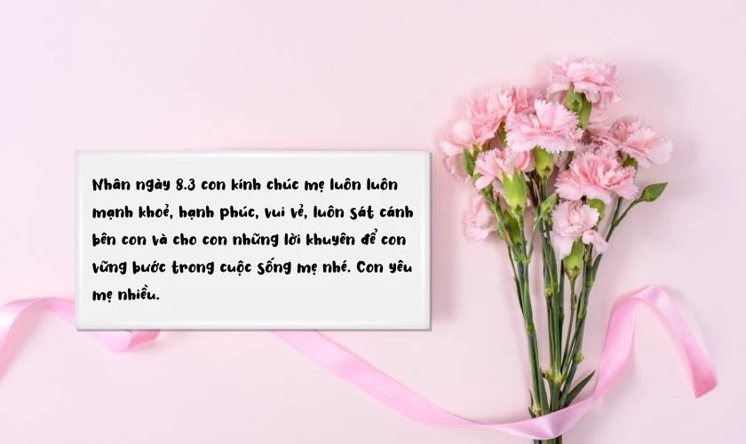 Thiệp đẹp ngày 8 tháng 3, thay lời yêu thương gửi đến mẹ