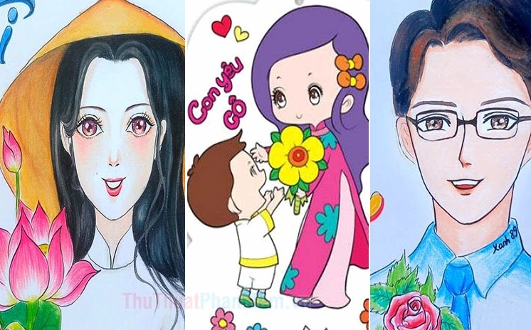 Vẽ tranh đề tài 20-11 anime đẹp nhất: Tuyển tập ý tưởng độc đáo